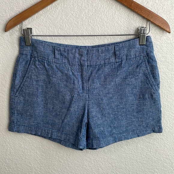 LOFT Chambray Short | Denim Blue | Size 0 - Picture 1 of 8